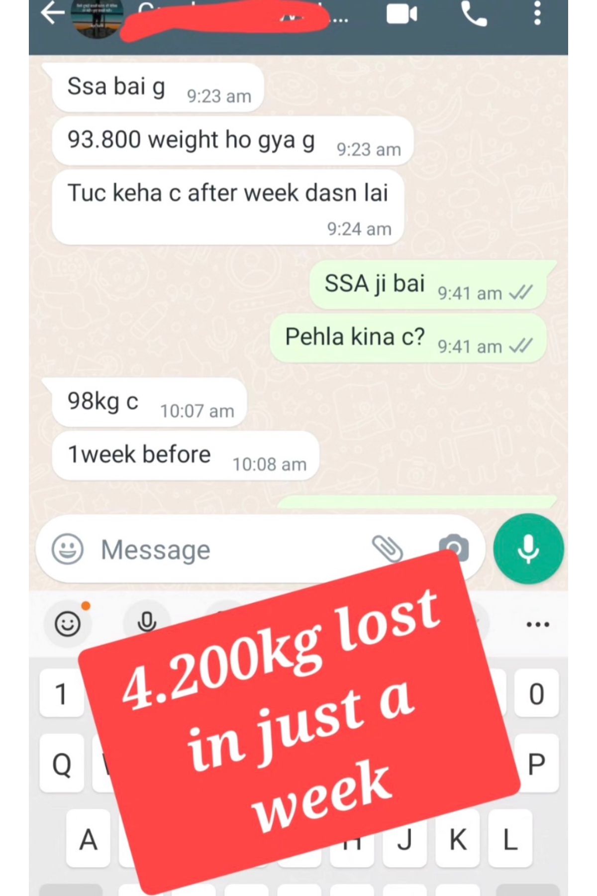 Weight Gain/Fat Loss: before and after